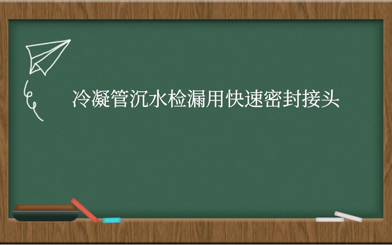 冷凝管沉水检漏用快速密封接头